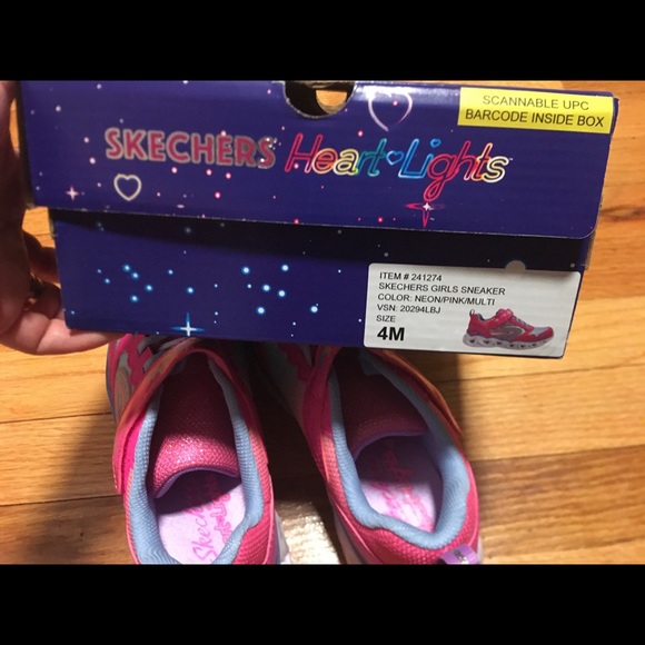 Skechers Heart Lighted Big Girls Shoes size 4M - Picture 5 of 5